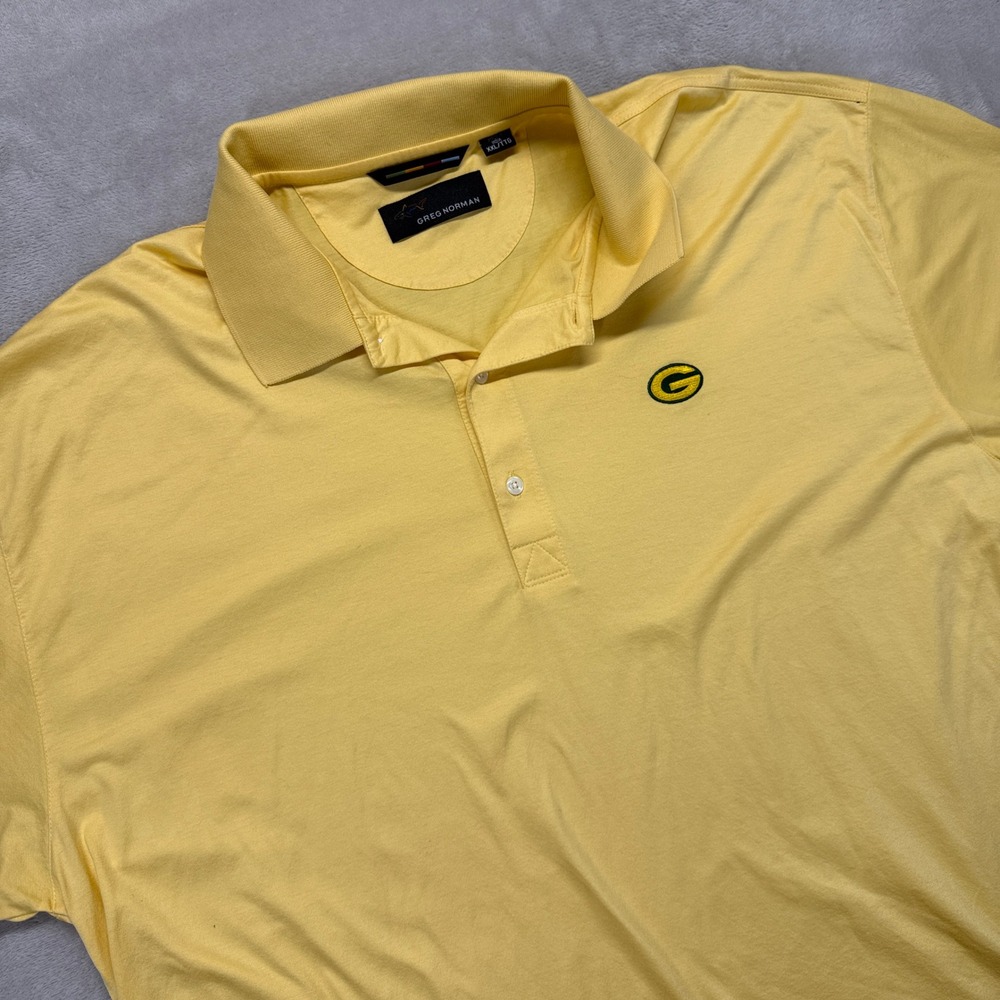 Vintage Green Bay Packers Polo Shirt Mens 2XL Short sleeve Stretch Football‎ NFL
